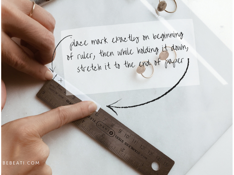 SIMPLE METHOD TO MEASURE YOUR RING SIZE - BEBEATI